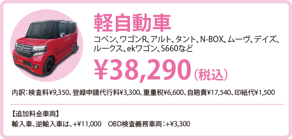 軽自動車（コペン、ワゴンR、アルト、タント、N-BOX、ムーヴ、デイズ、ルークス、ekワゴン、S660など）